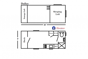 20' American Tiny House Dallas FloorPlan p2 v2