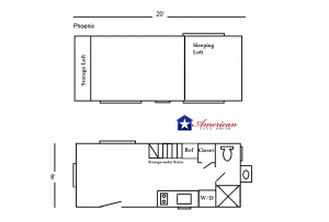 Phoenix 20' American Tiny House floor plan v2